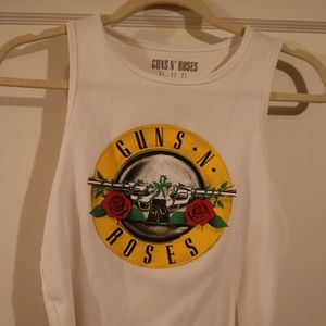 Graphic cropped tank top